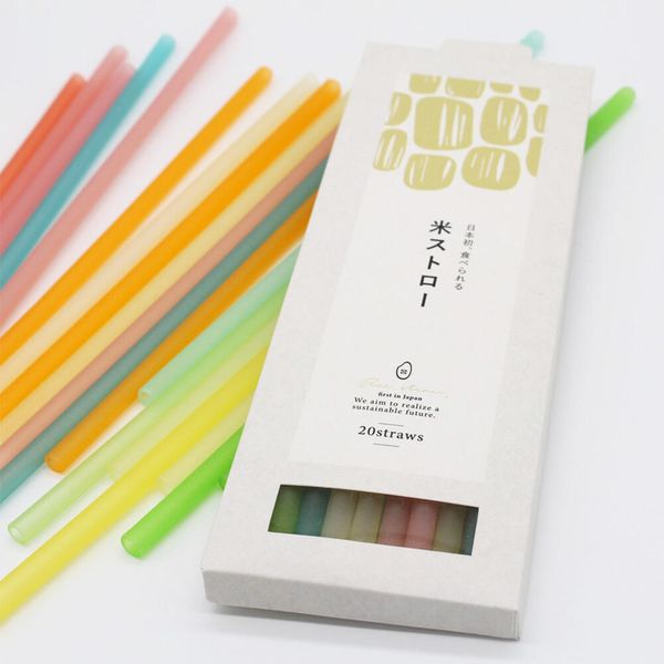 【100%オーガニックベース】お米でできたストロー